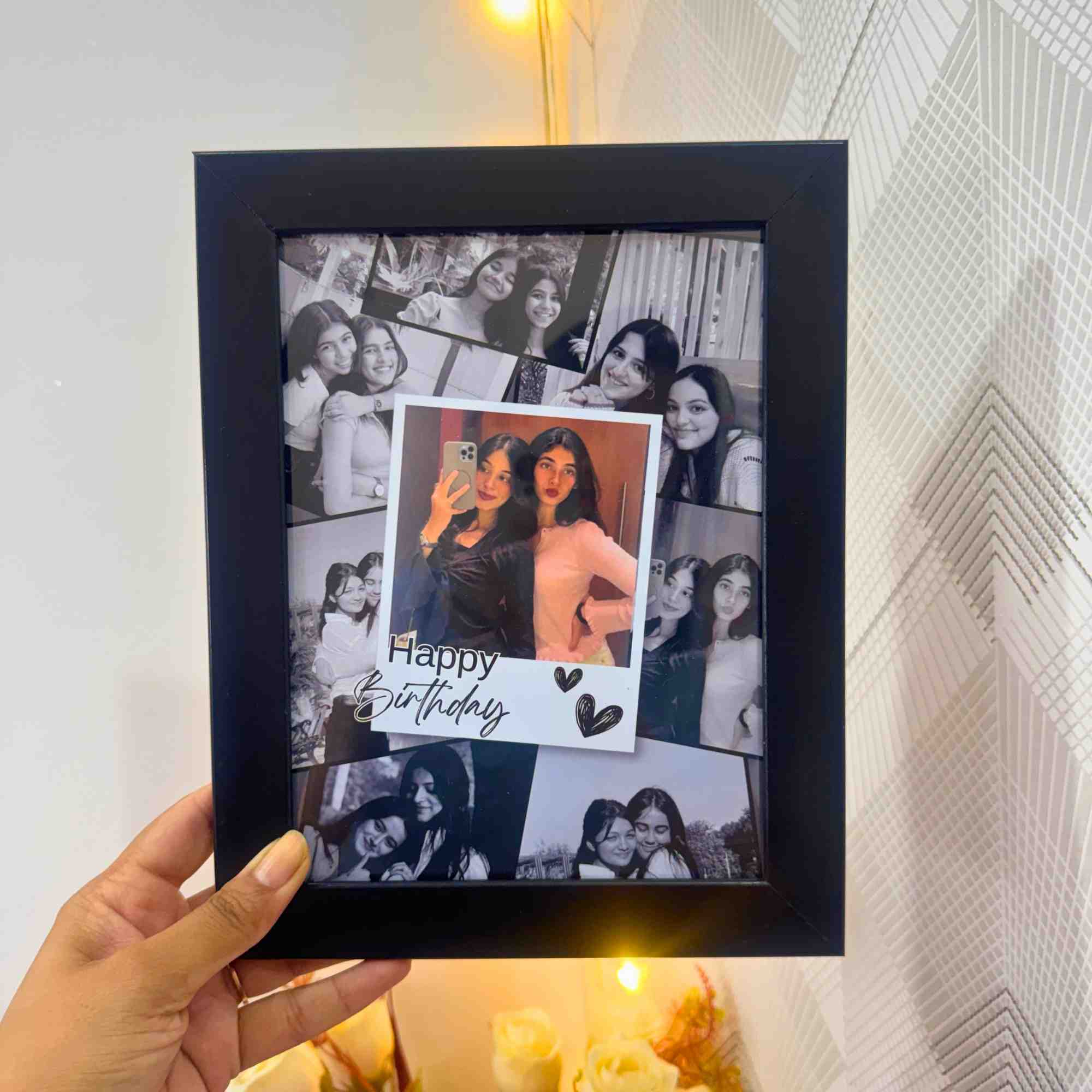 Personalized B&W Photo Collage Frame