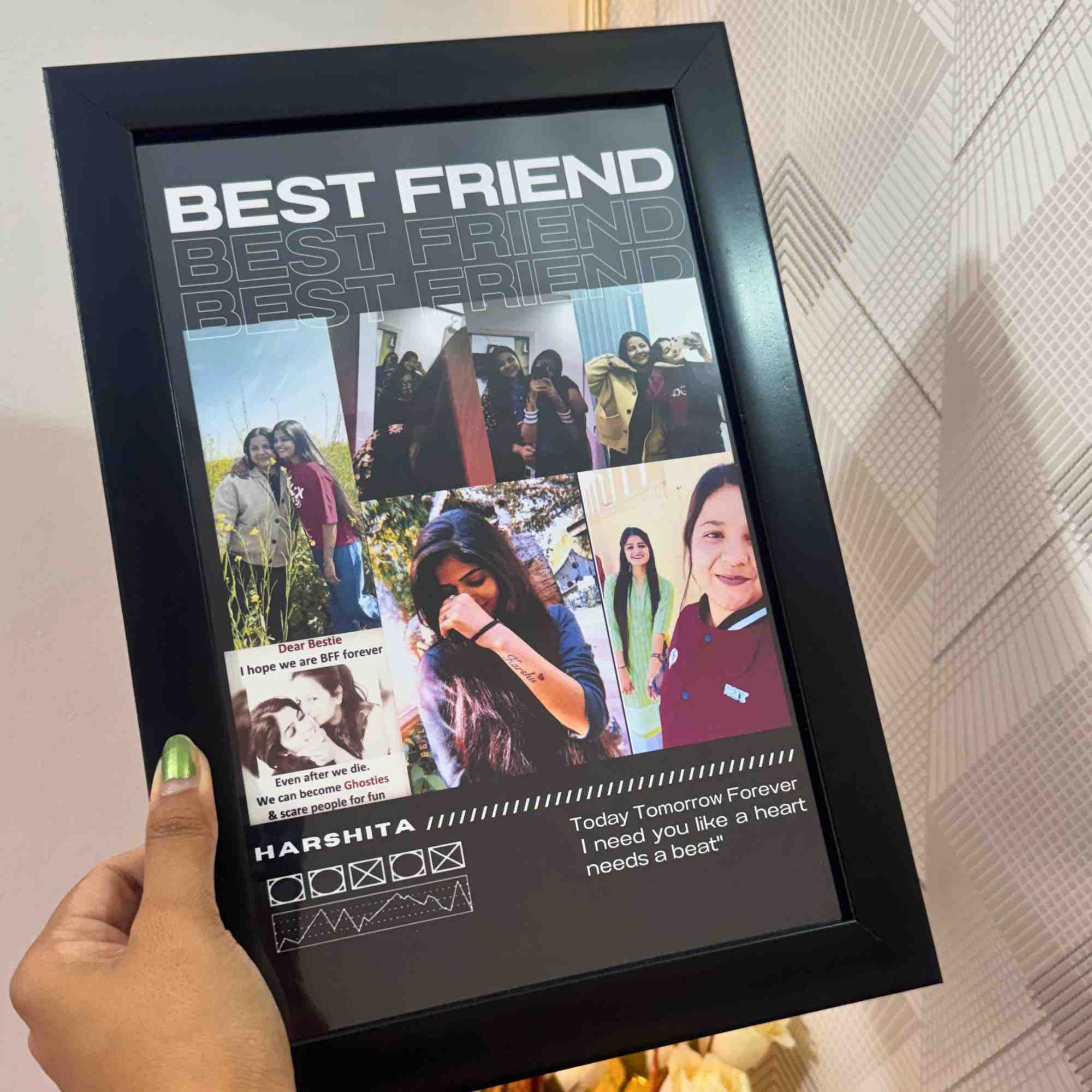 Black & white Timeless  Personalized Photo Frame