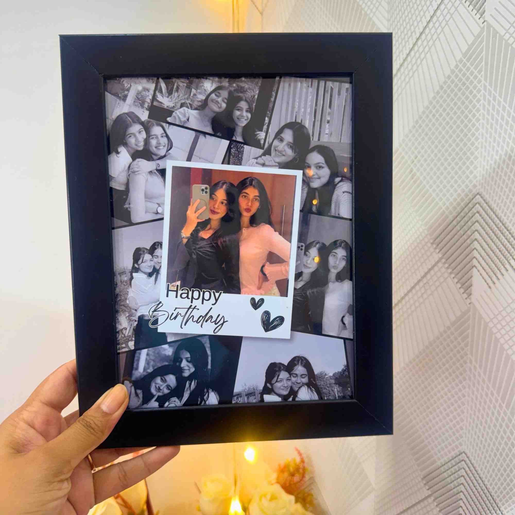 Personalized B&W Photo Collage Frame