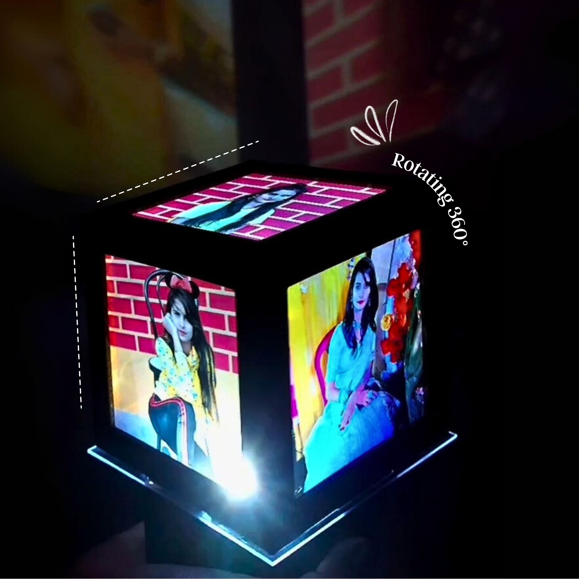 Rotating Personalized Photo Lamp