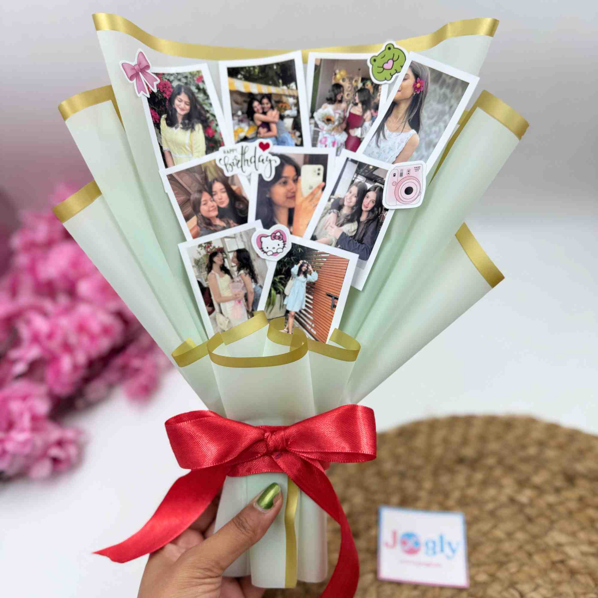 Handmade Photo Bouquet  custom Gift