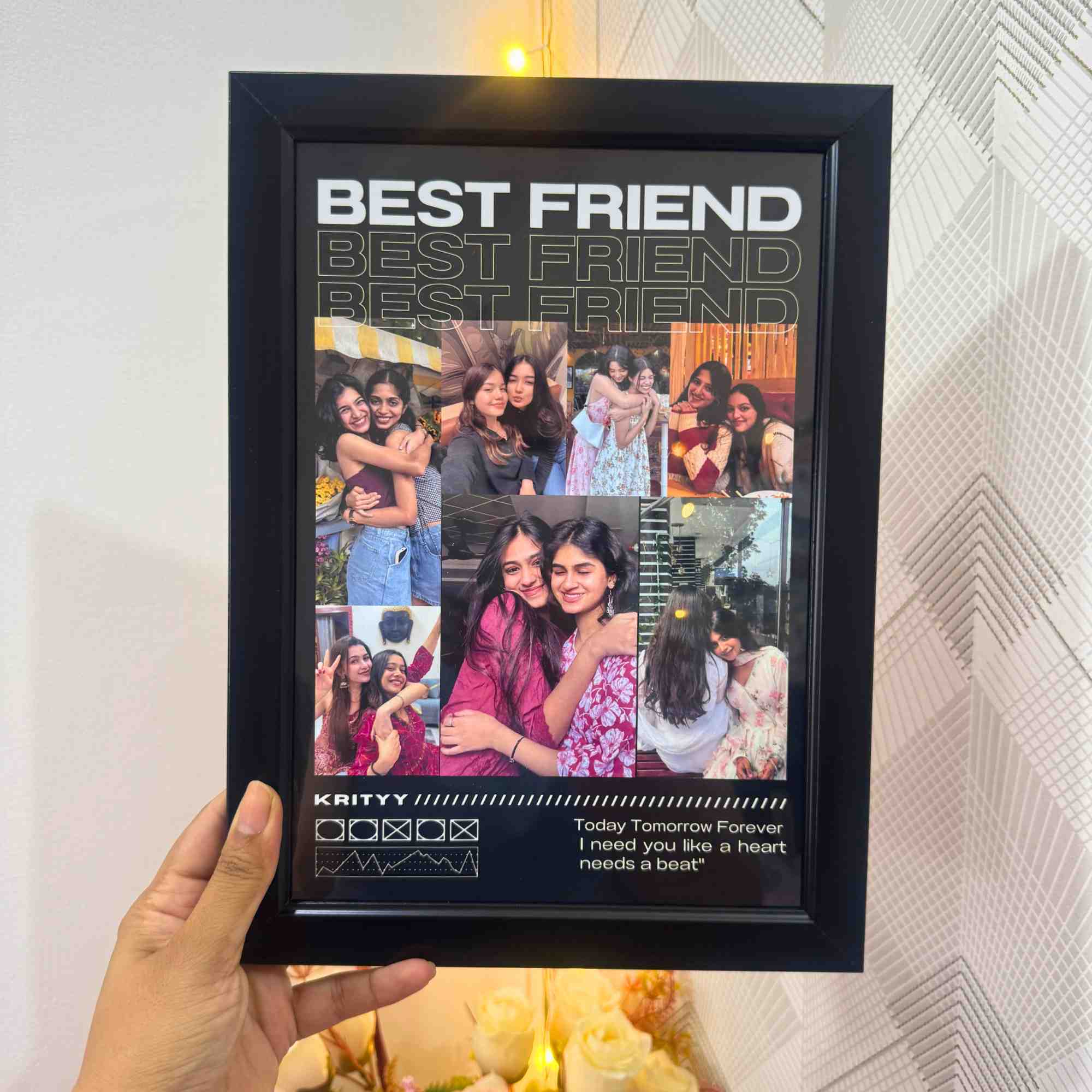 Black & white Timeless  Personalized Photo Frame