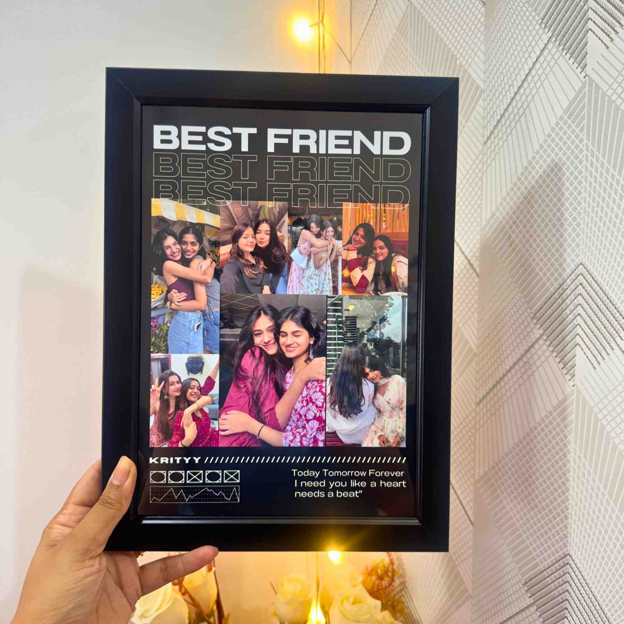 Black & white Timeless  Personalized Photo Frame