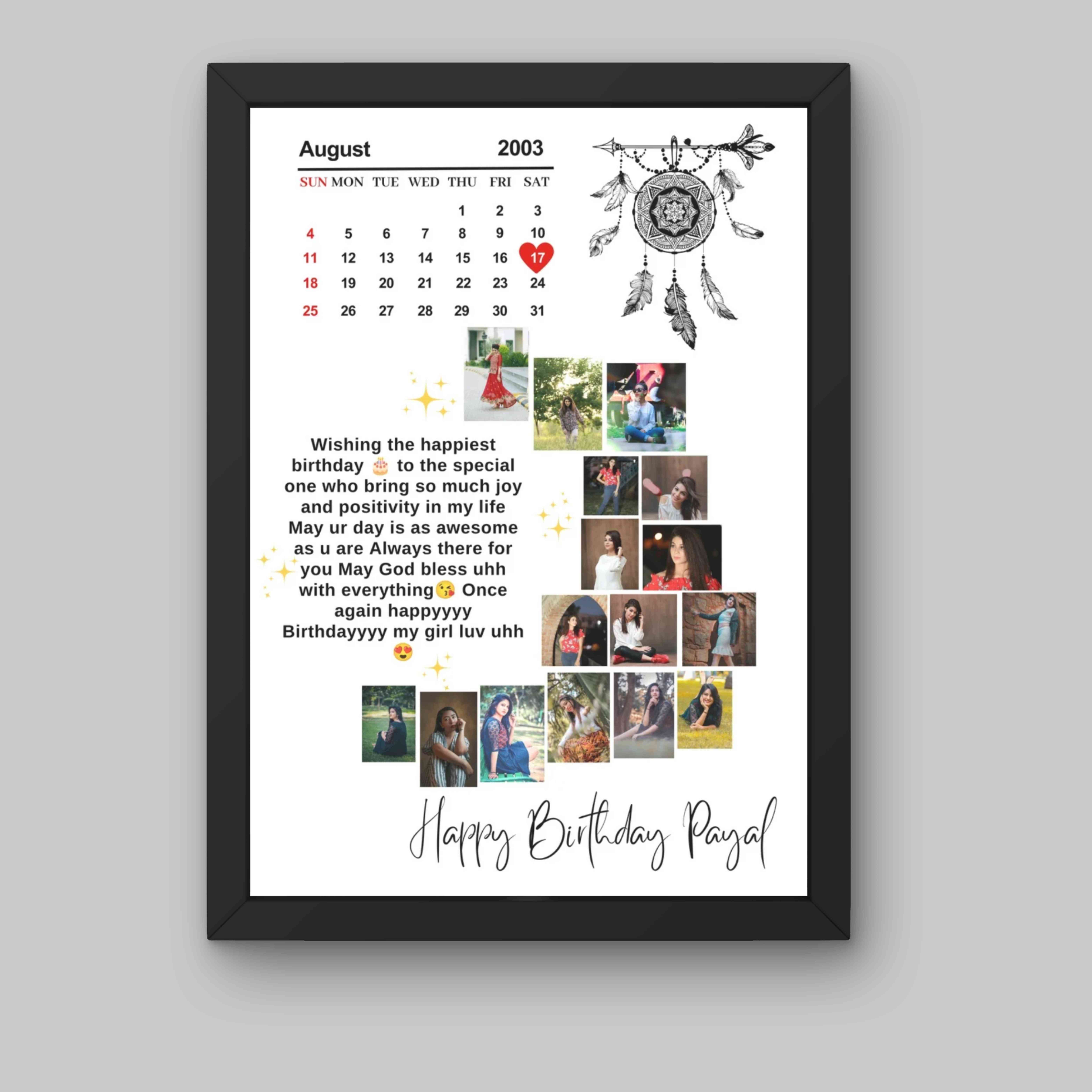  Moon Frame  Happy Birthday Custom Collage 