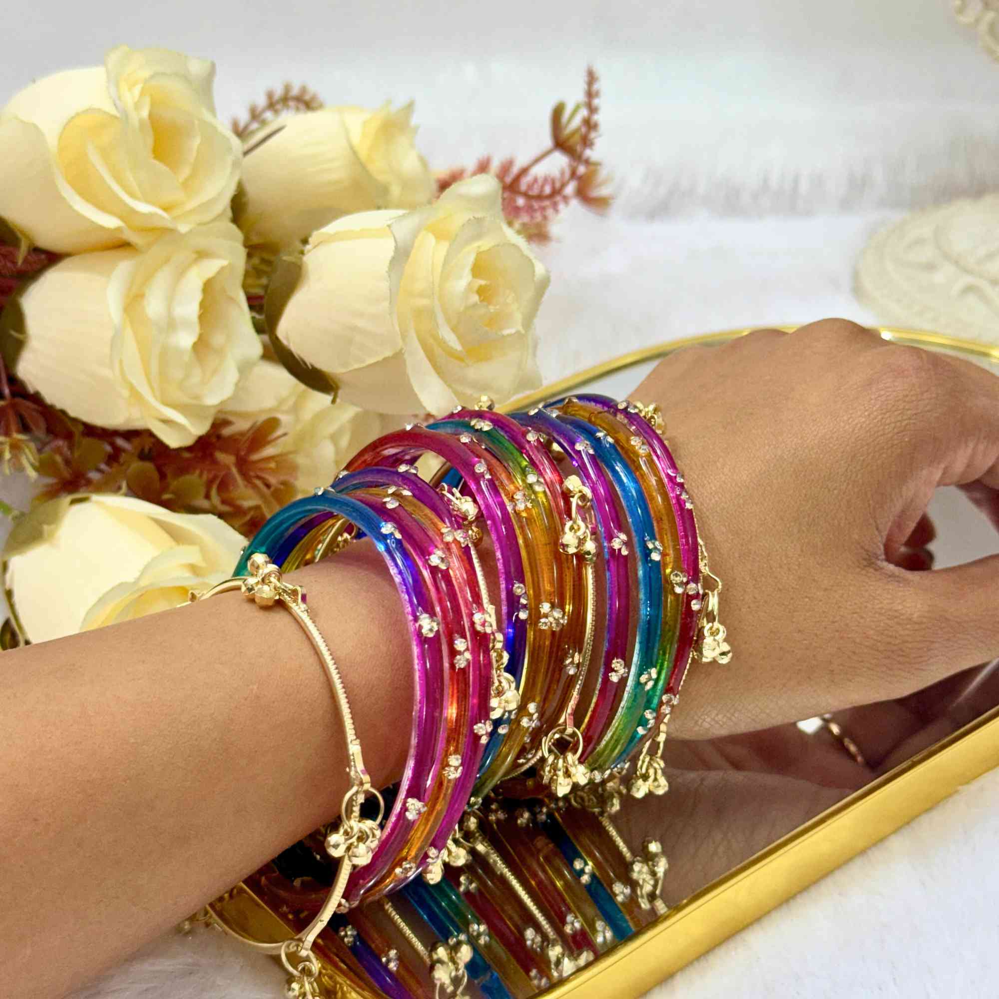 Multicolor X Kashmiri Ethnic Bangles Set