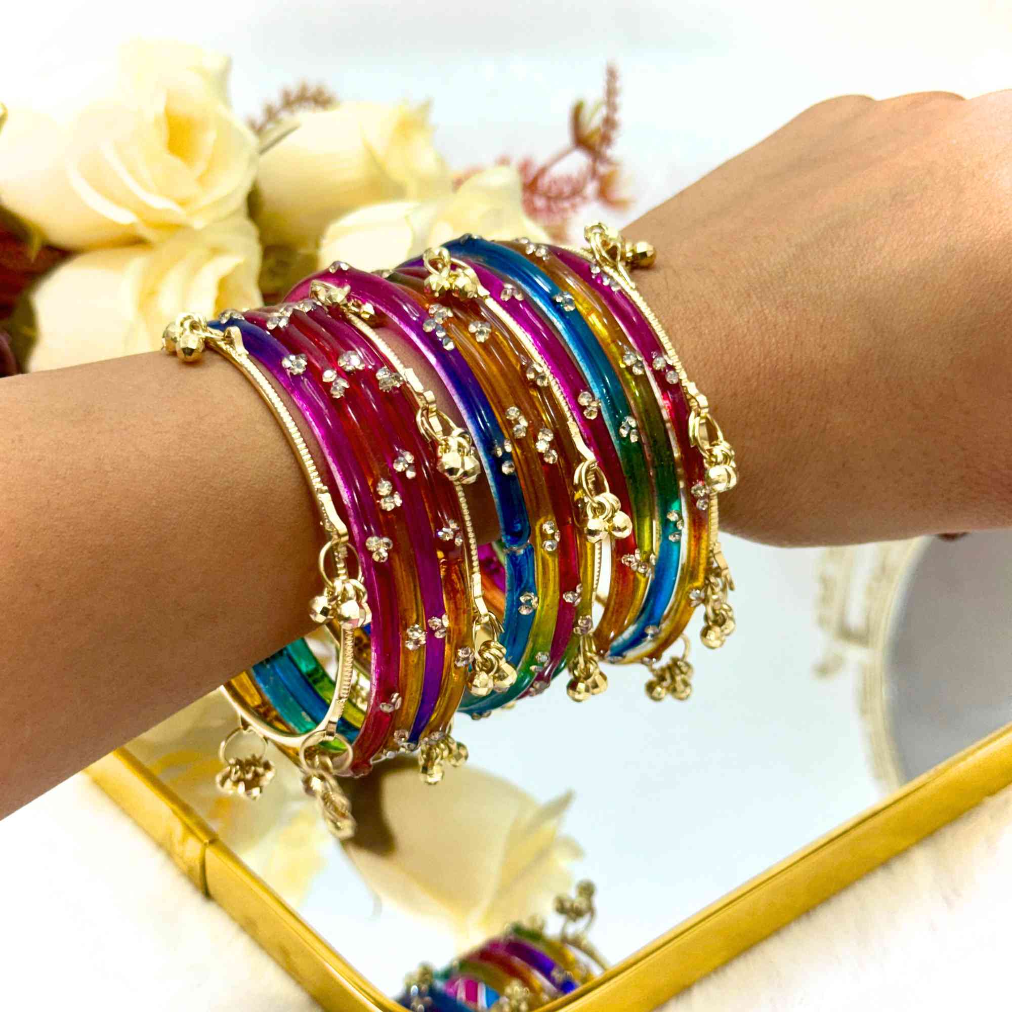Multicolor X Kashmiri Ethnic Bangles Set