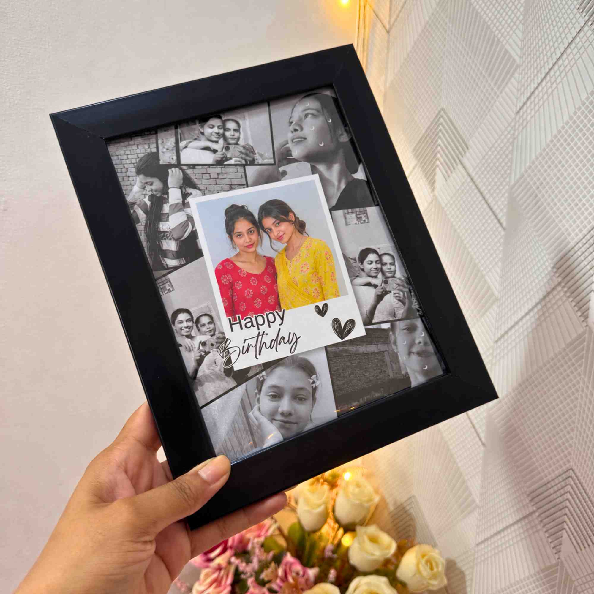 Personalized B&W Photo Collage Frame