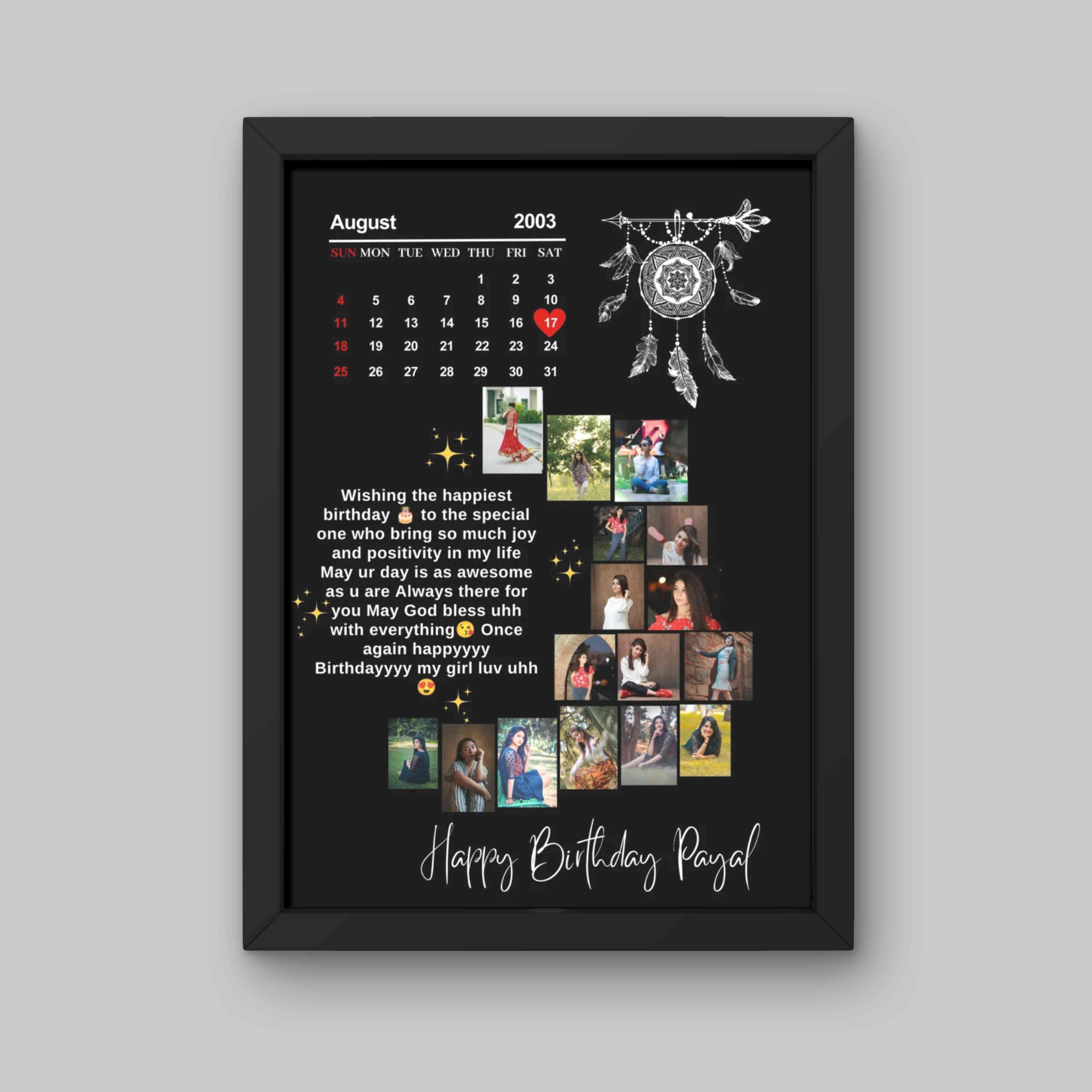  Moon Frame  Happy Birthday Custom Collage 
