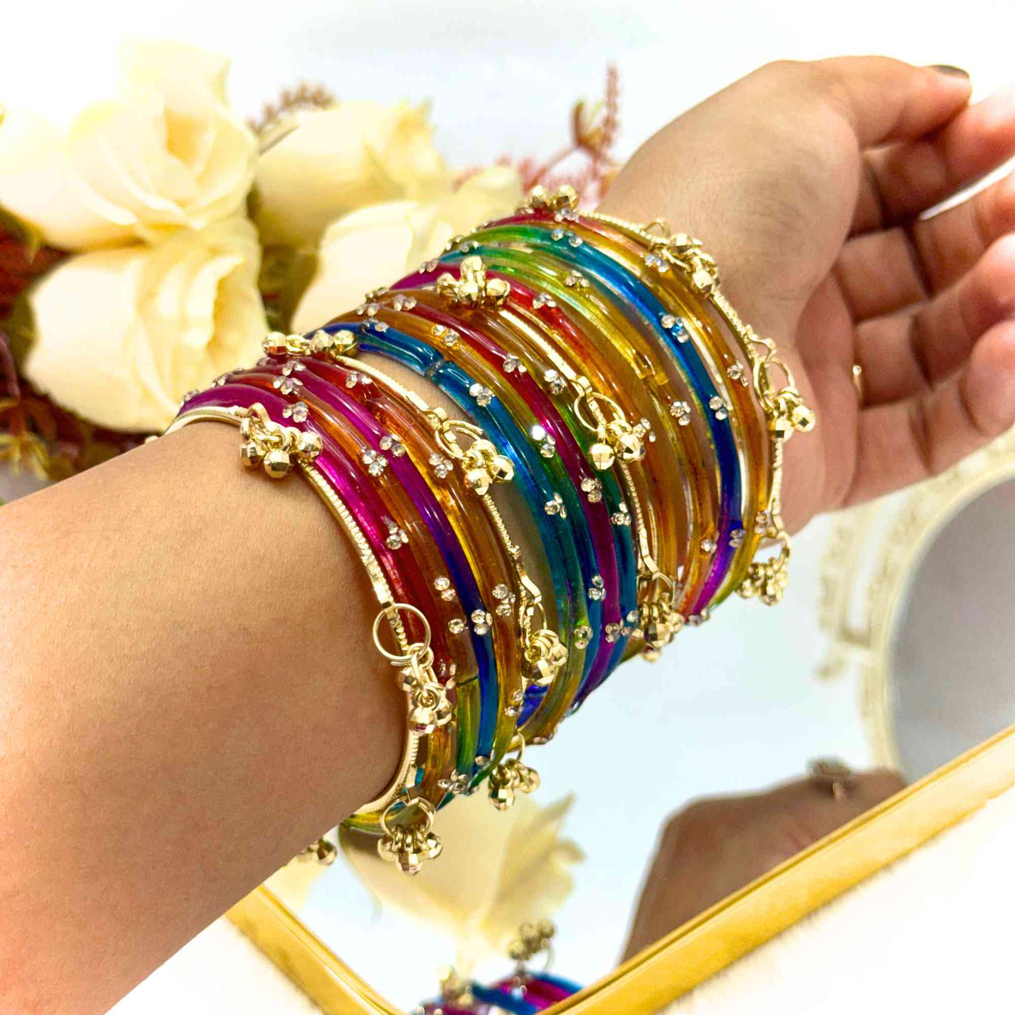 Multicolor X Kashmiri Ethnic Bangles Set