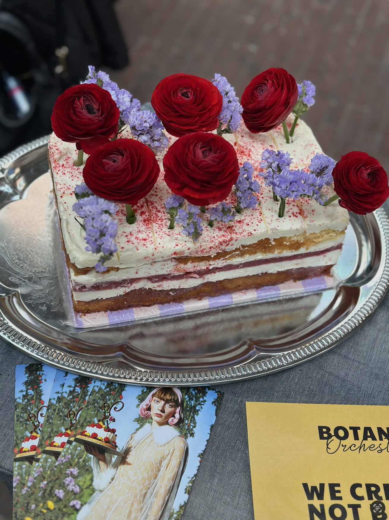Square Floral Cake
