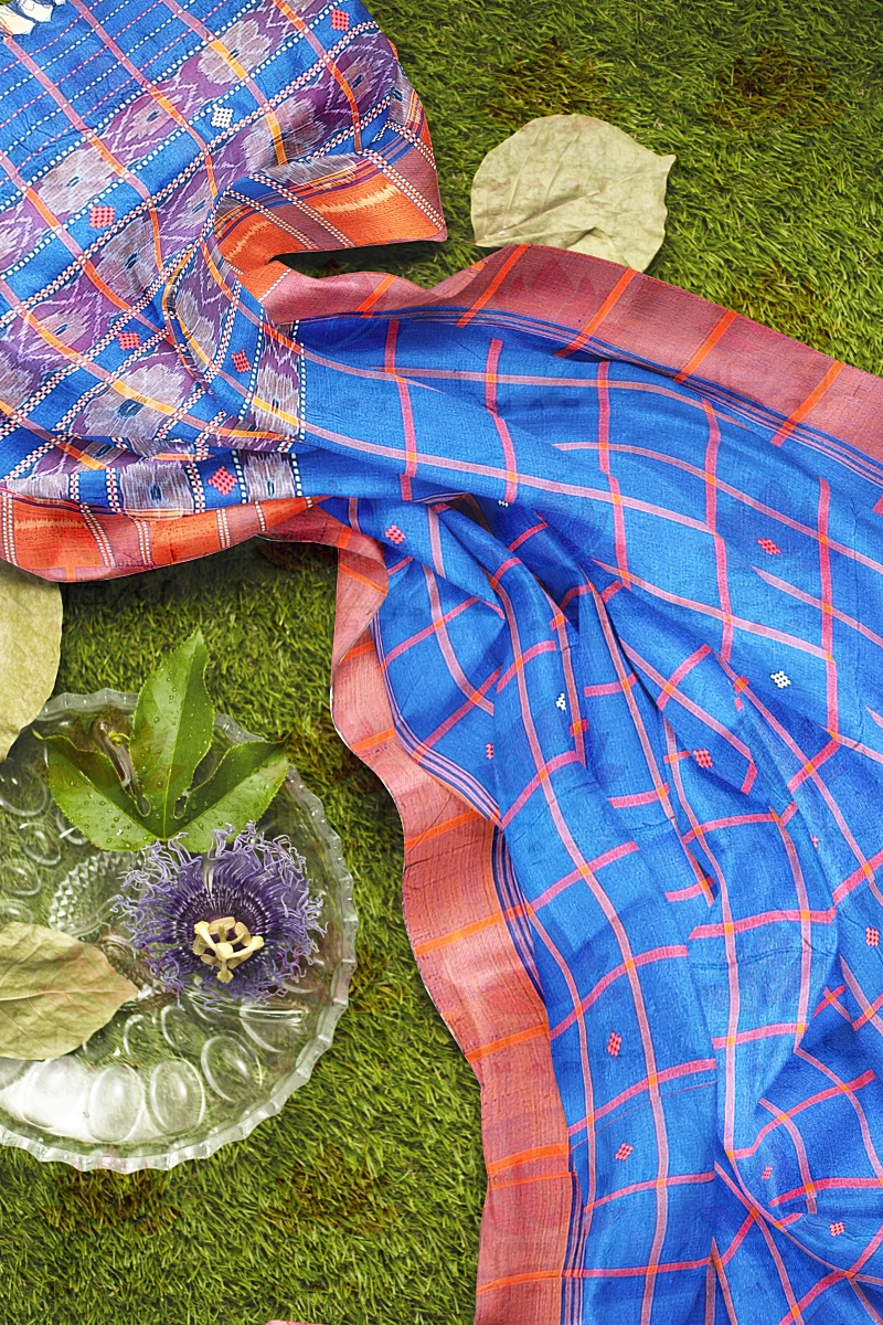 Handwoven Lumang Fhuta Silk Saree