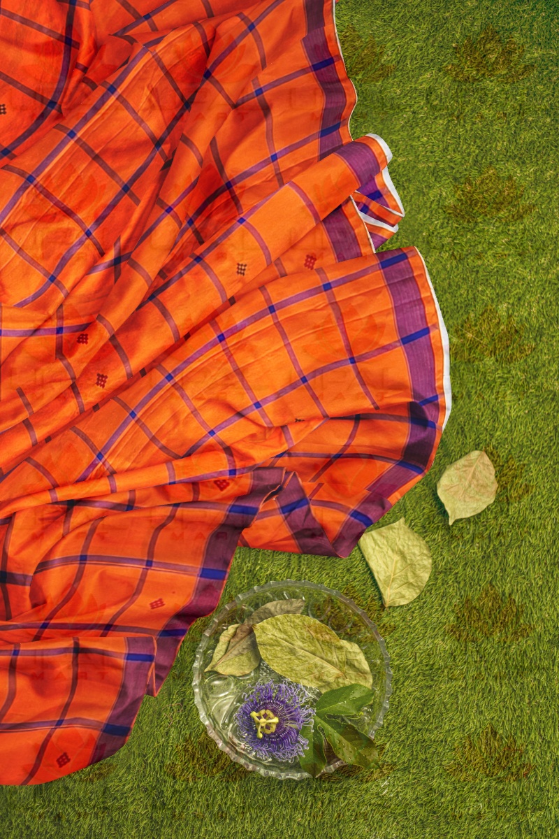 Handwoven Orange Lumang Futa Kacha