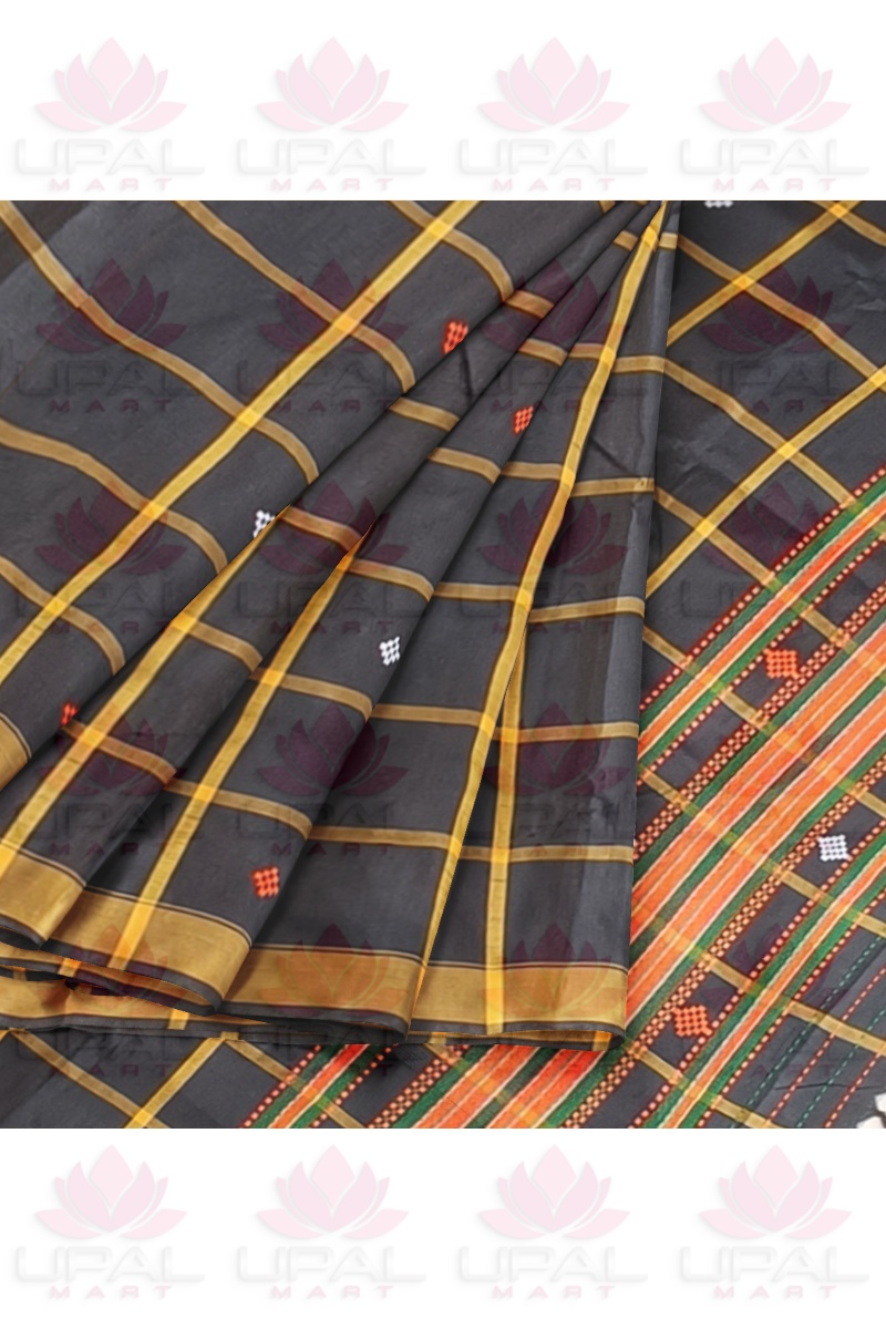 Traditional Black & Golden Checkered Lumang Futa Kacha