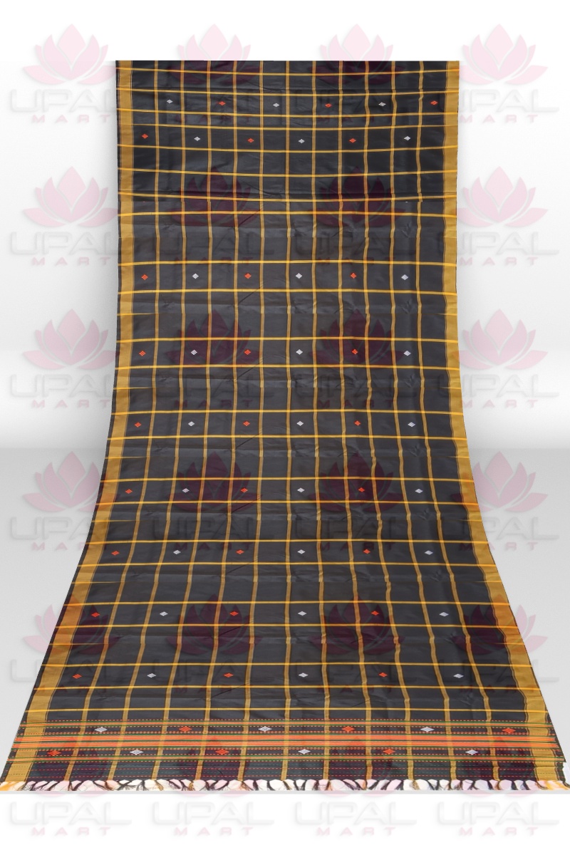 Traditional Black & Golden Checkered Lumang Futa Kacha