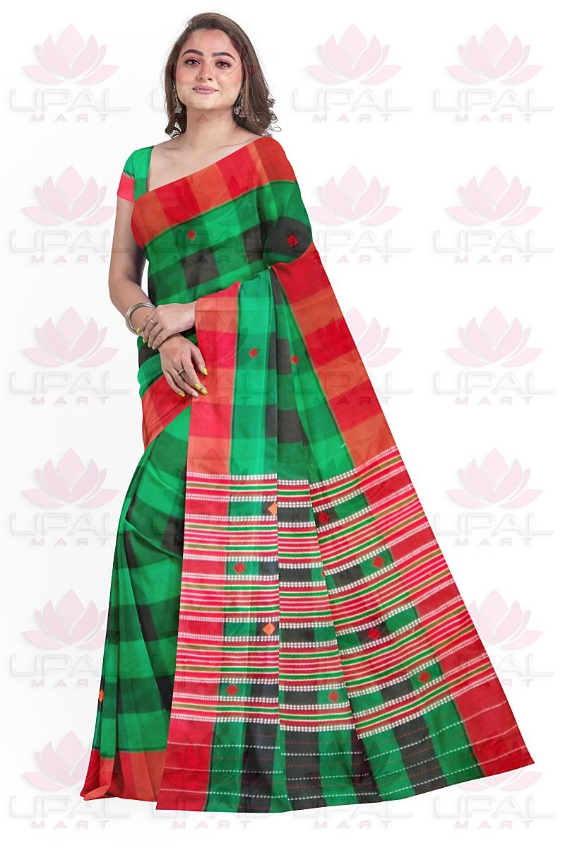 Black Green Lumang Futa Saree