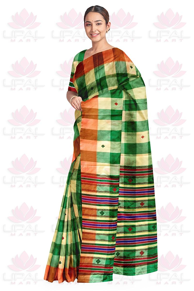 Traditional Check Pattern Lumang Futa Saree