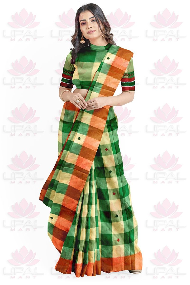 Traditional Check Pattern Lumang Futa Saree