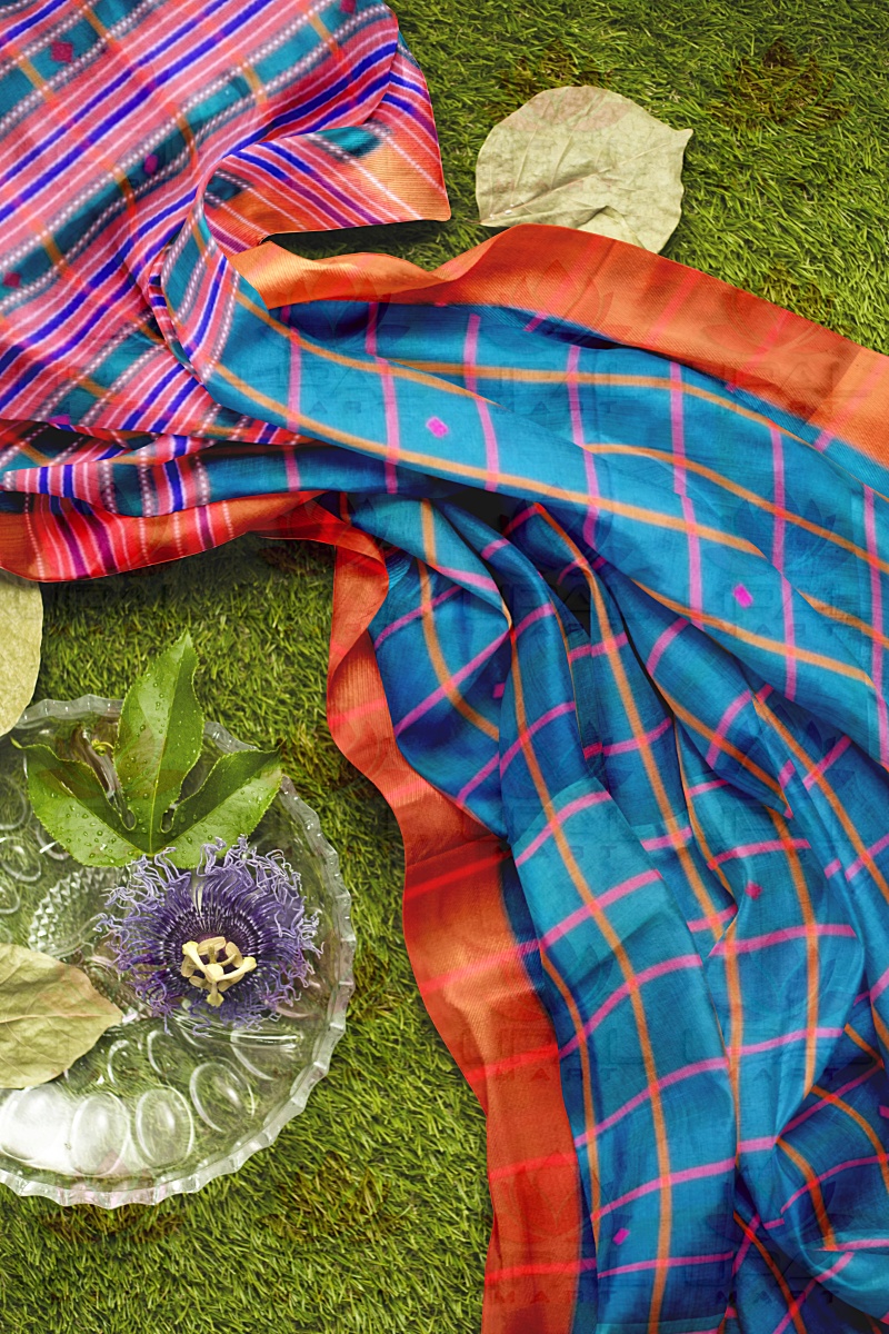 Colorful Checkered Lumang Futa Saree