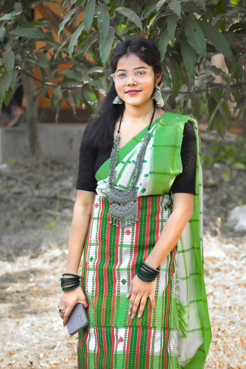 Traditional Green Lumang Futa Saree