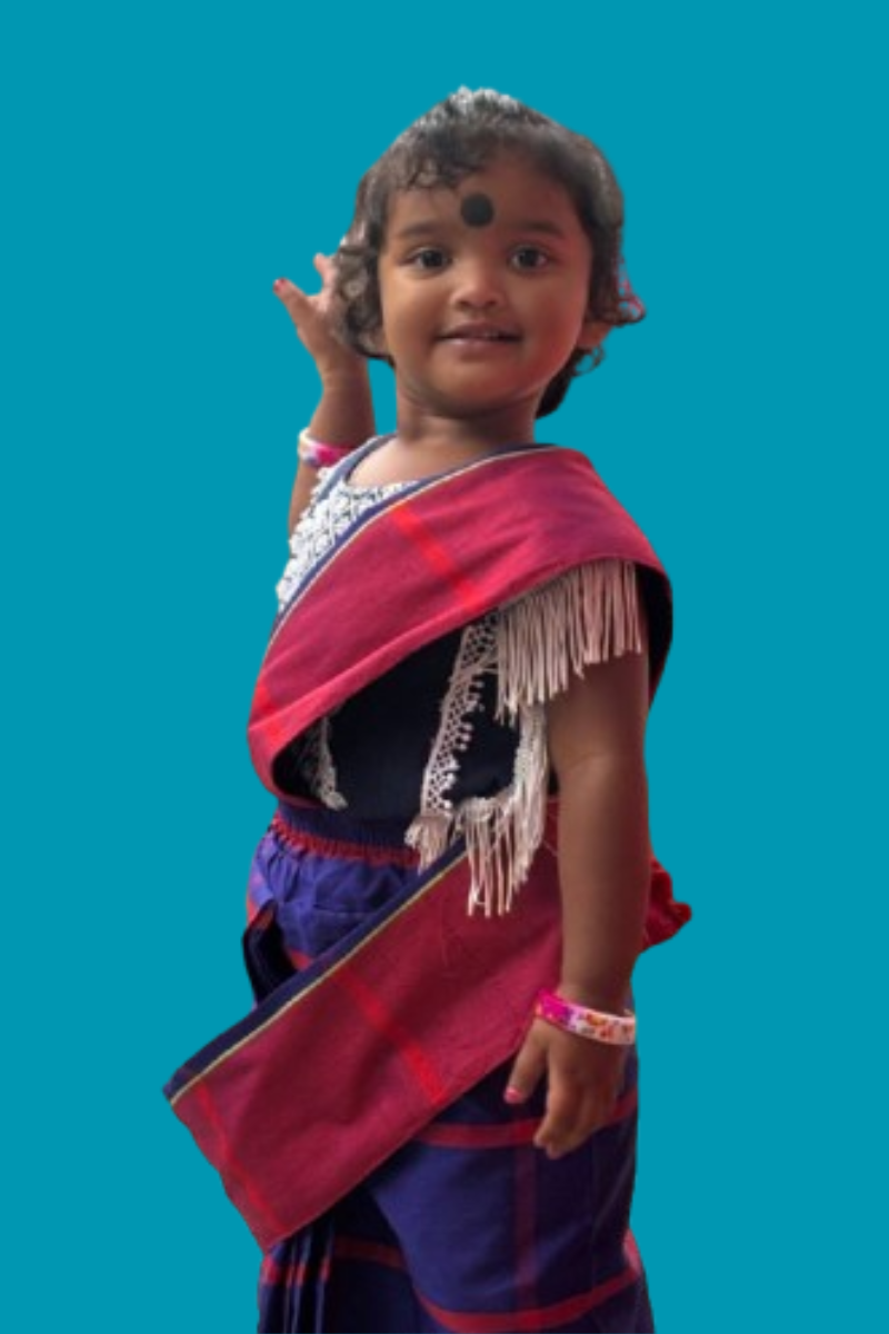 Ready-Made Saree for Little Ones (0-3 Years) - Perfect Fit & Comfort