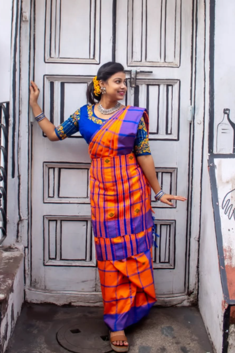 Santhal Lumang Fhuta Saree