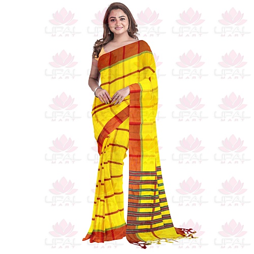 Traditional Yellow and Red Saree