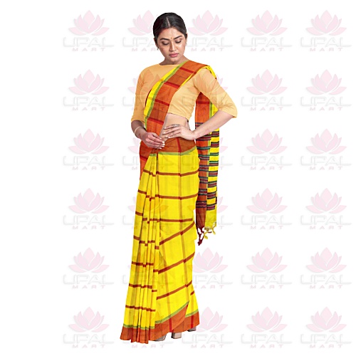 Traditional Yellow and Red Saree