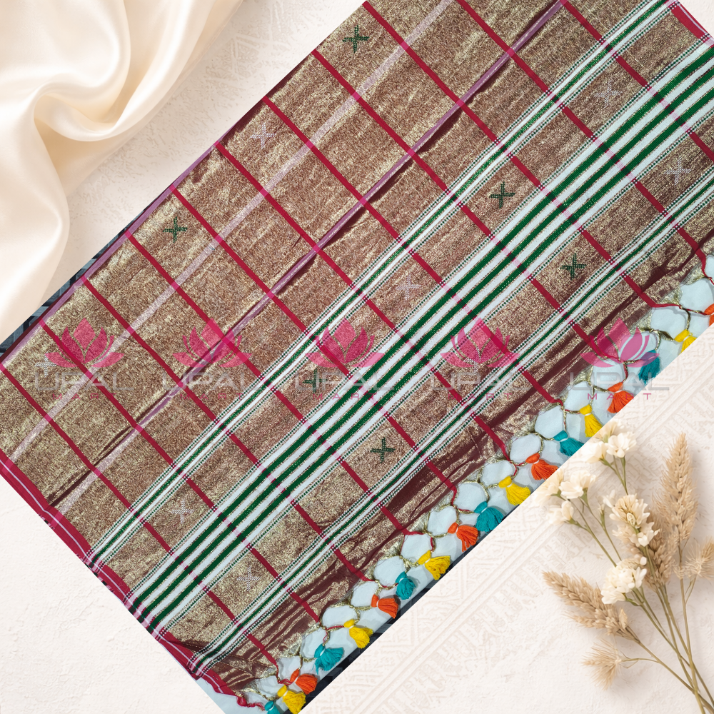 Traditional Handwoven Tissue Cotton Kacha/Dhoti