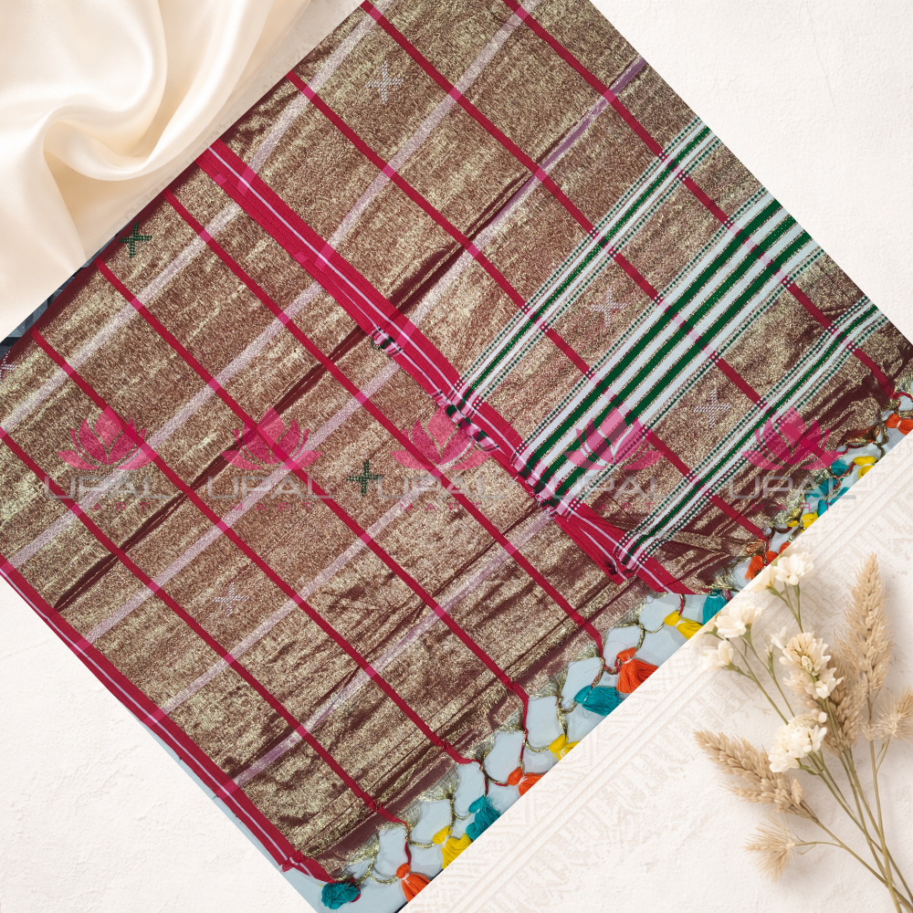 Traditional Handwoven Tissue Cotton Kacha/Dhoti