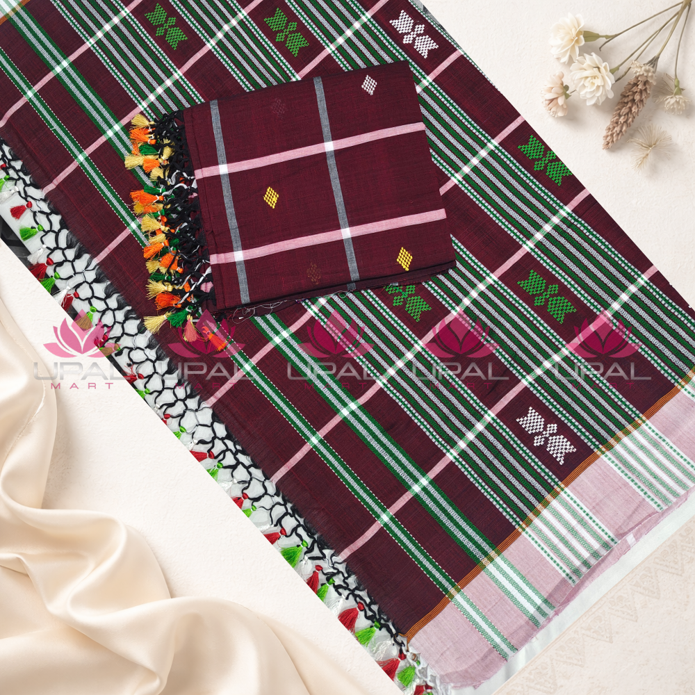 Traditional  Cotton  Saree & Kacha/Dhoti For Couple