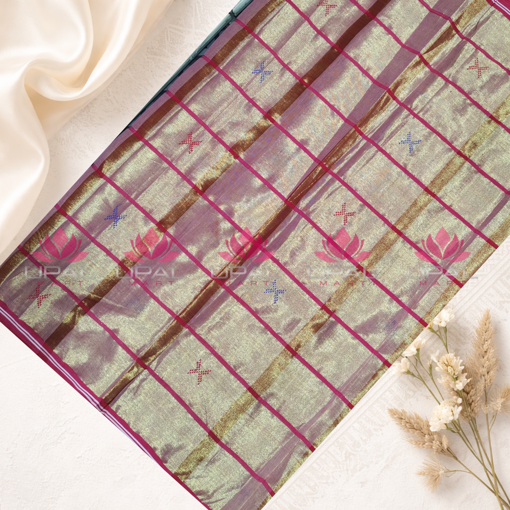 Elegant Tissue Cotton Kacha/Dhoti