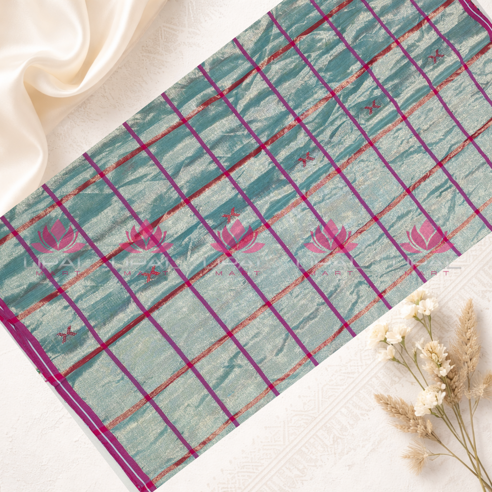 Handwoven Ethnic Tissue Cotton Kacha/Dhoti