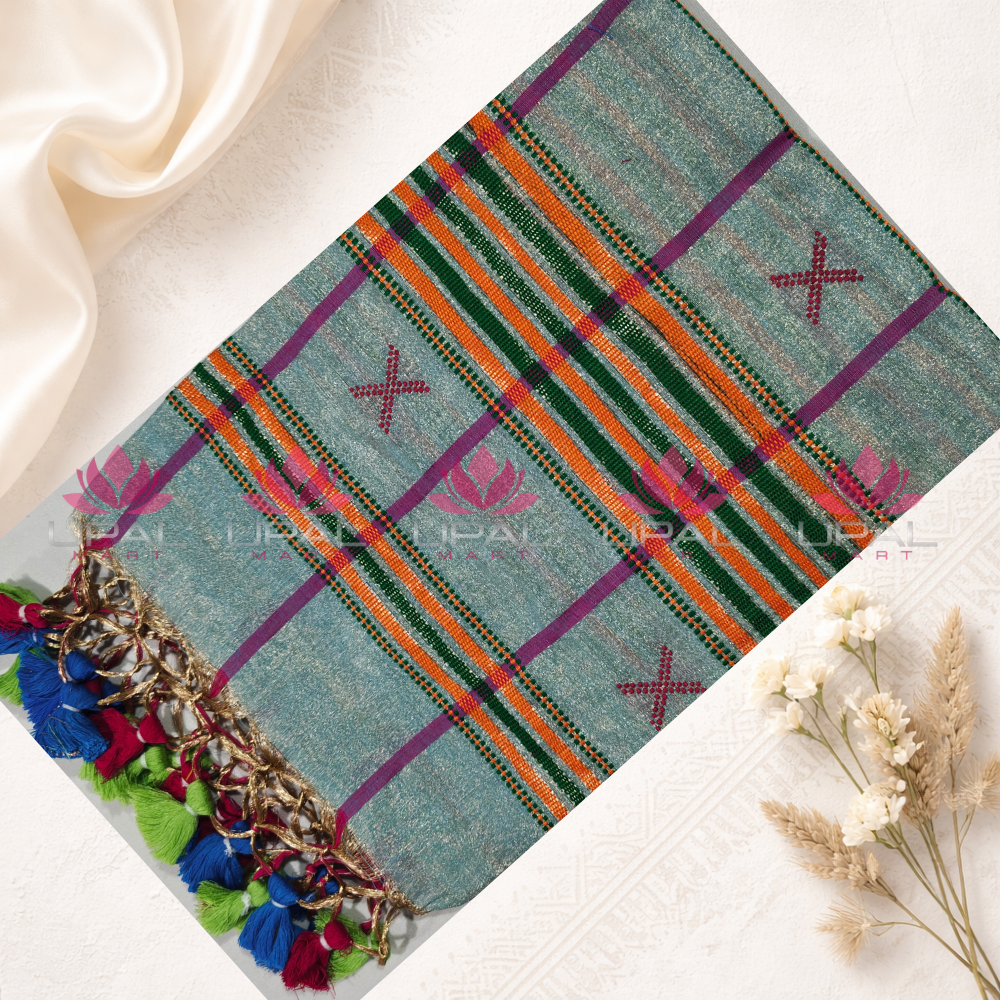 Handwoven Ethnic Tissue Cotton Kacha/Dhoti