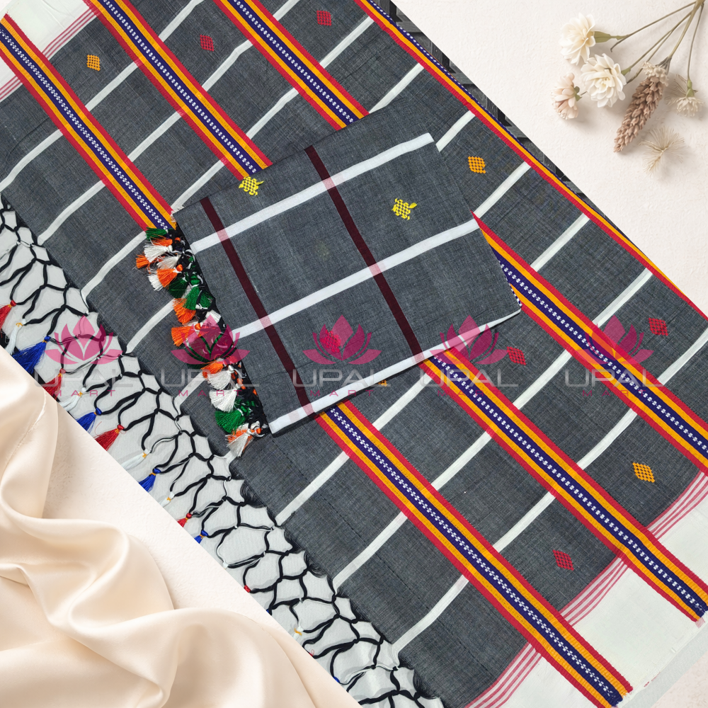 Handloom Cotton Saree & Dhoti For Couple