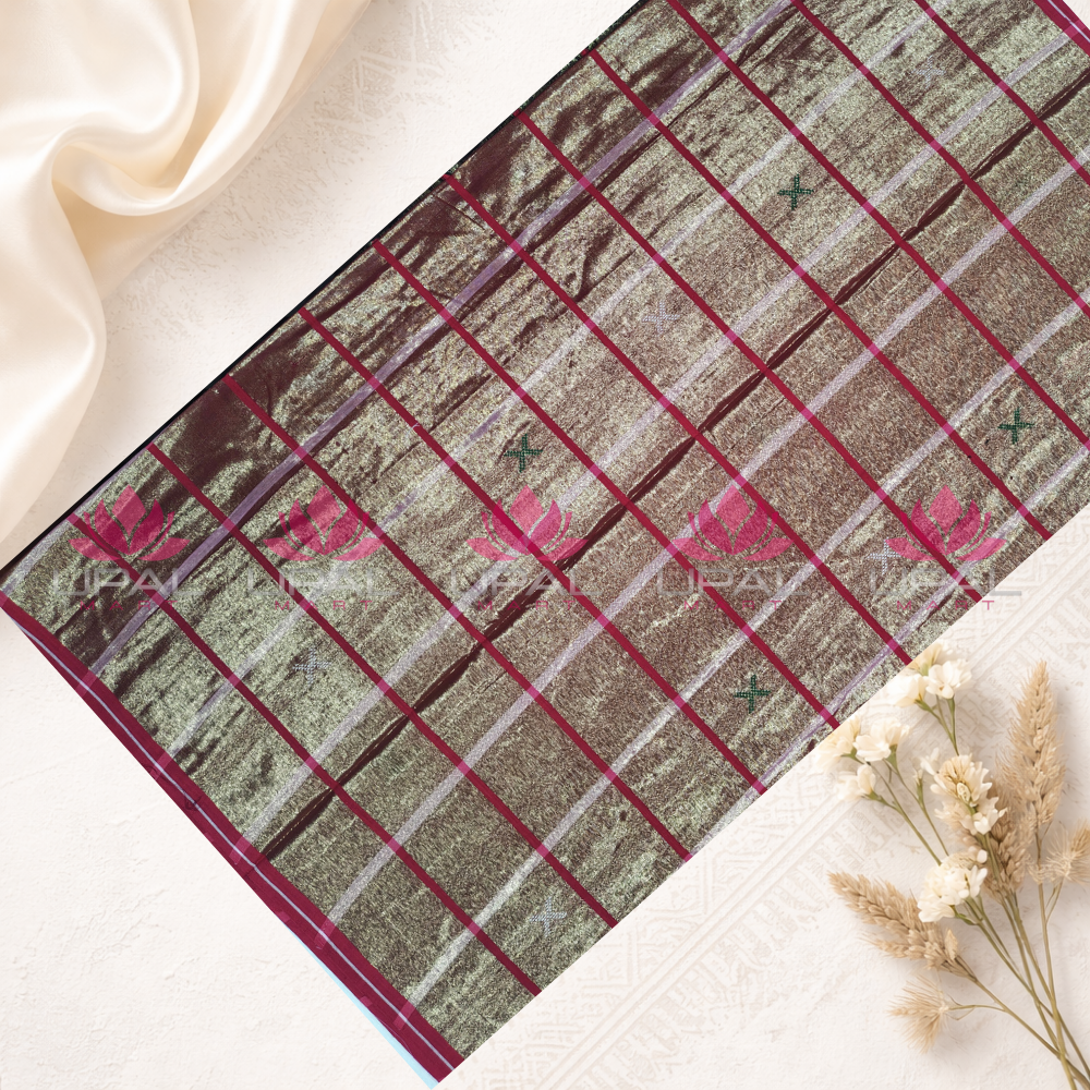 Traditional Handwoven Tissue Cotton Kacha/Dhoti