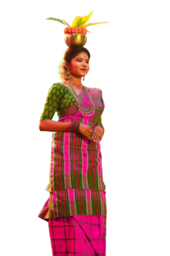 Traditional Santhal Lumang Futa Saree