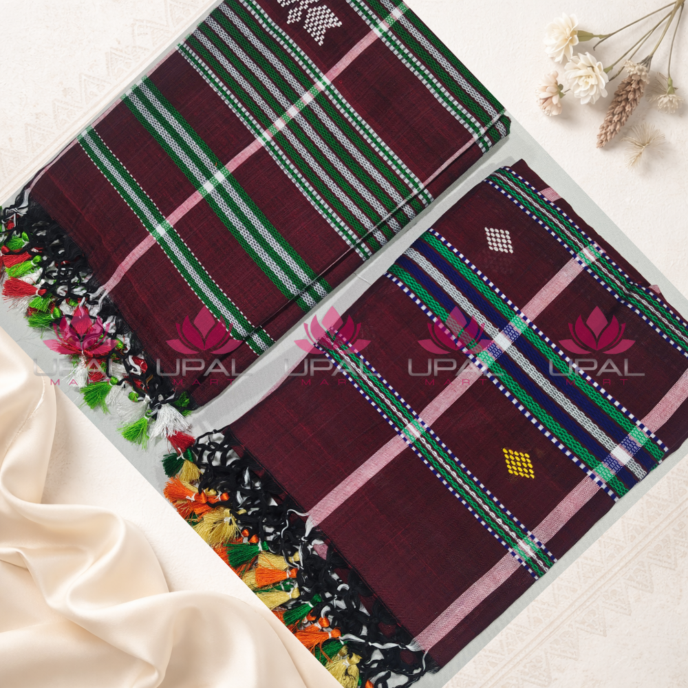 Traditional  Cotton  Saree & Kacha/Dhoti For Couple