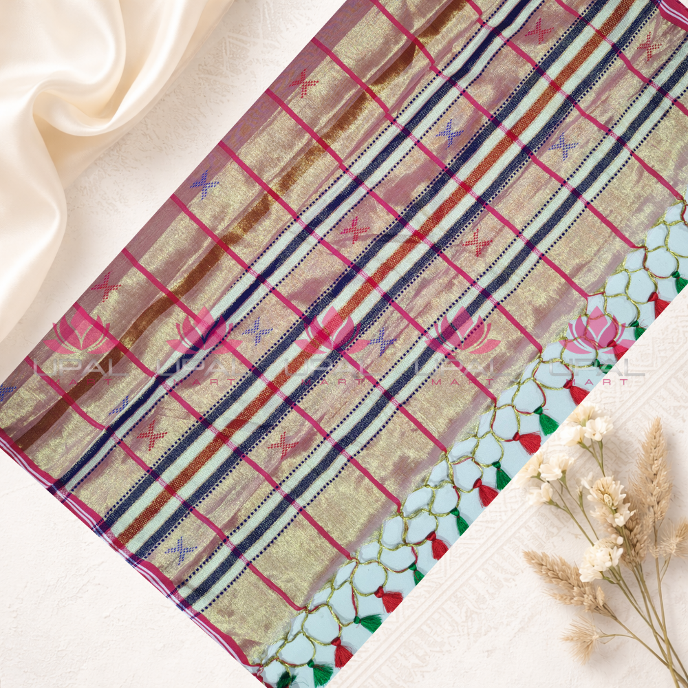 Elegant Tissue Cotton Kacha/Dhoti