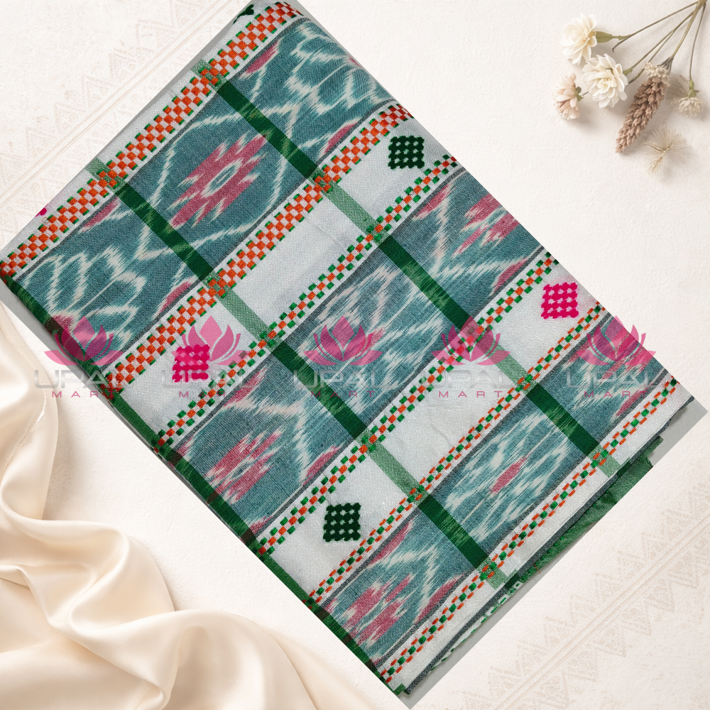 Green Checks Lumang Phuta Saree