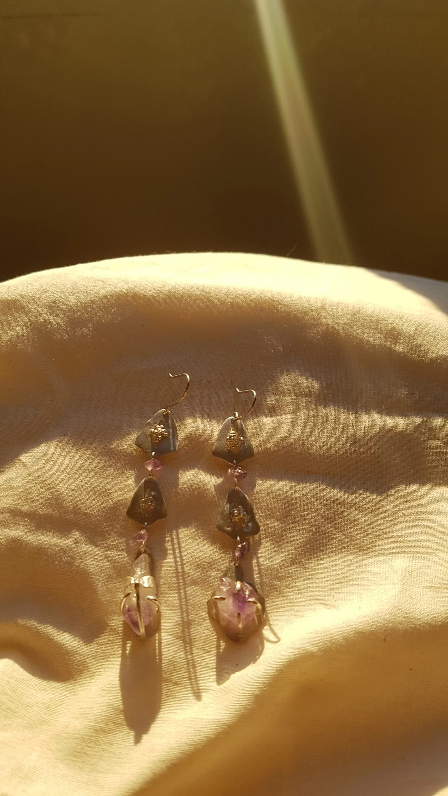 Pendientes sirena amatista