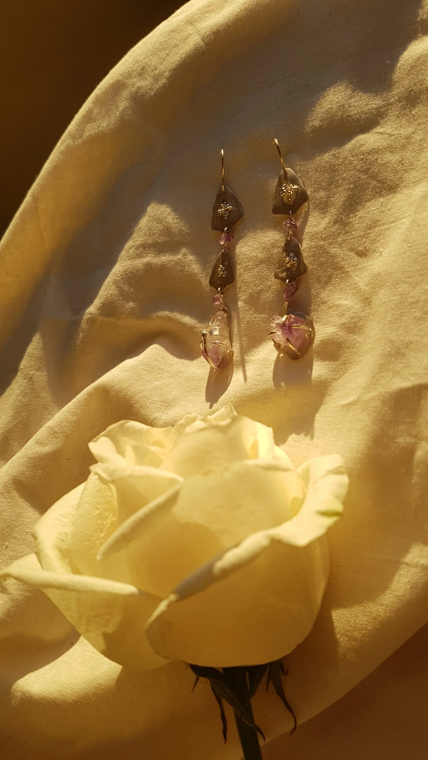 Pendientes sirena amatista