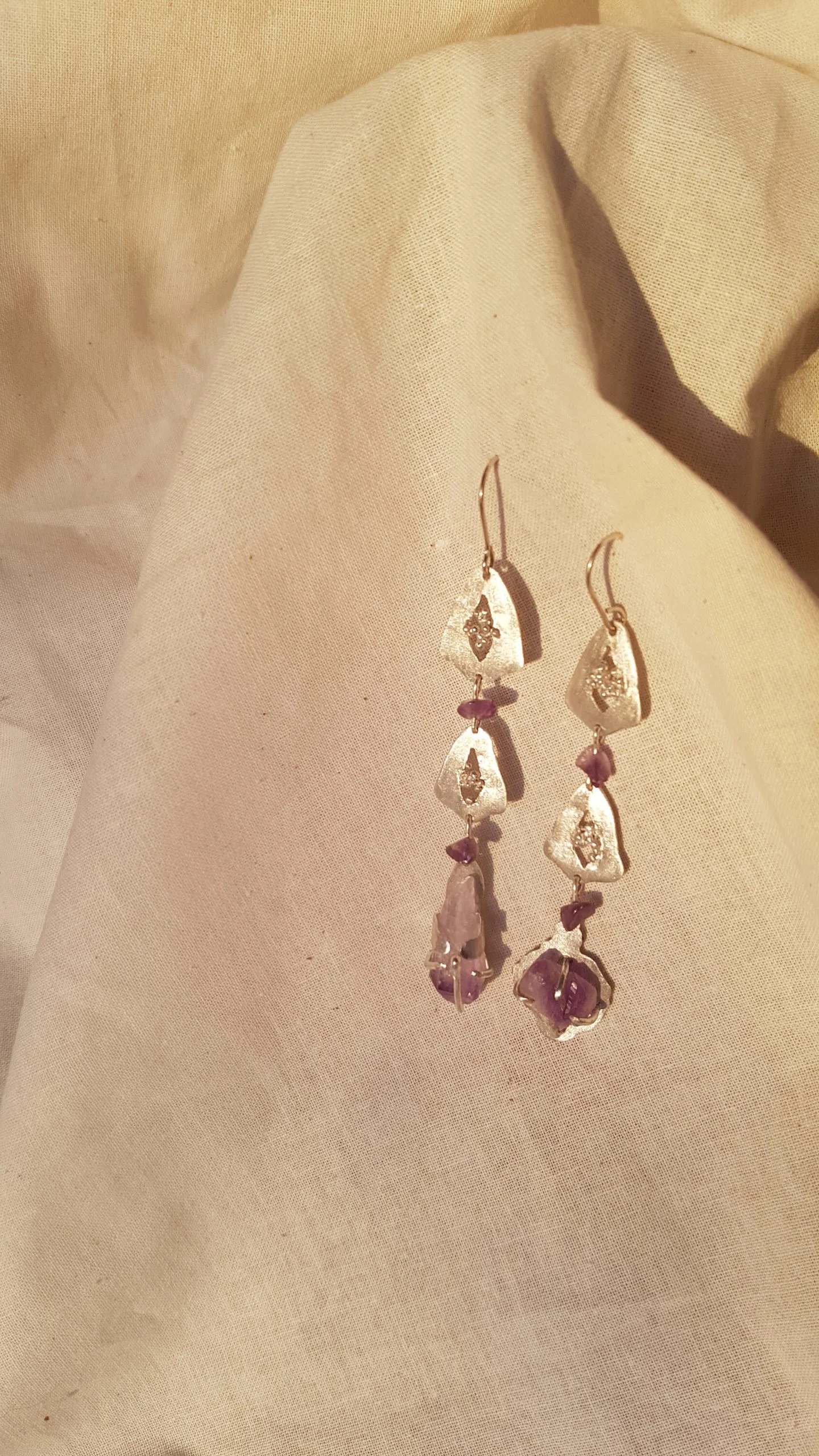 Pendientes sirena amatista