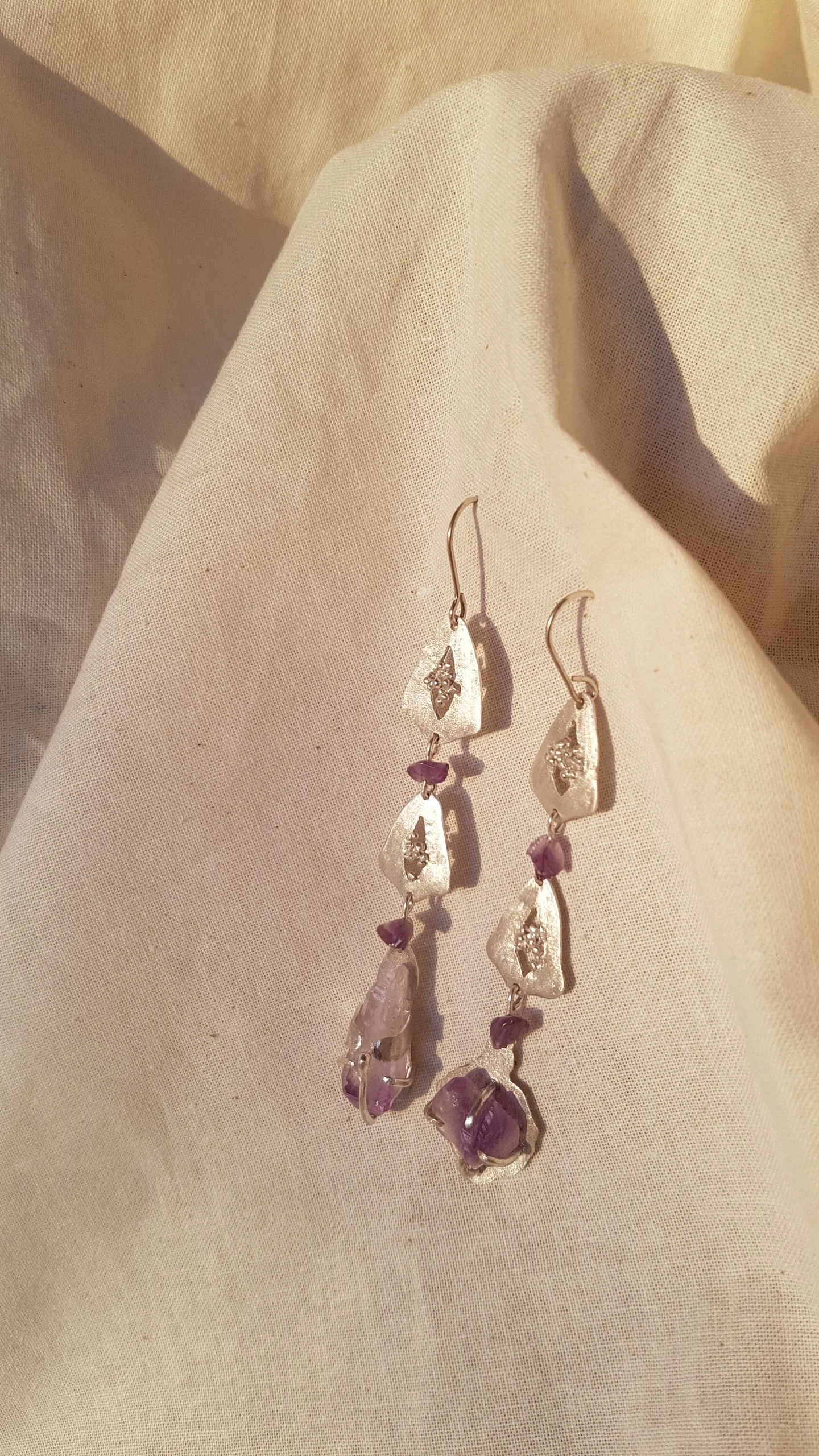 Pendientes sirena amatista