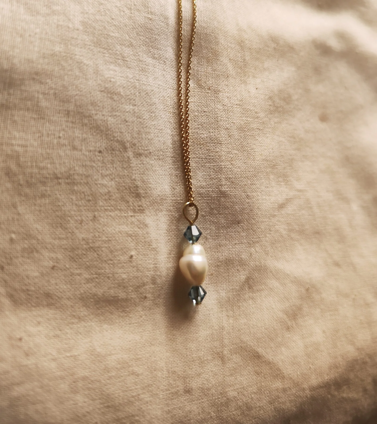Colgante Perla y Cristal 