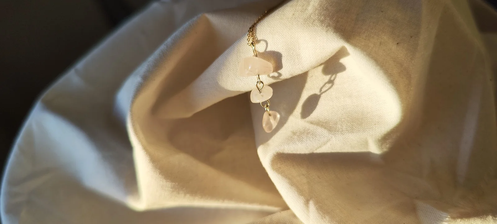 Colgante modular cuarzo rosa 