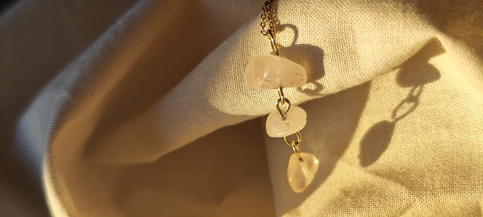 Colgante modular cuarzo rosa 