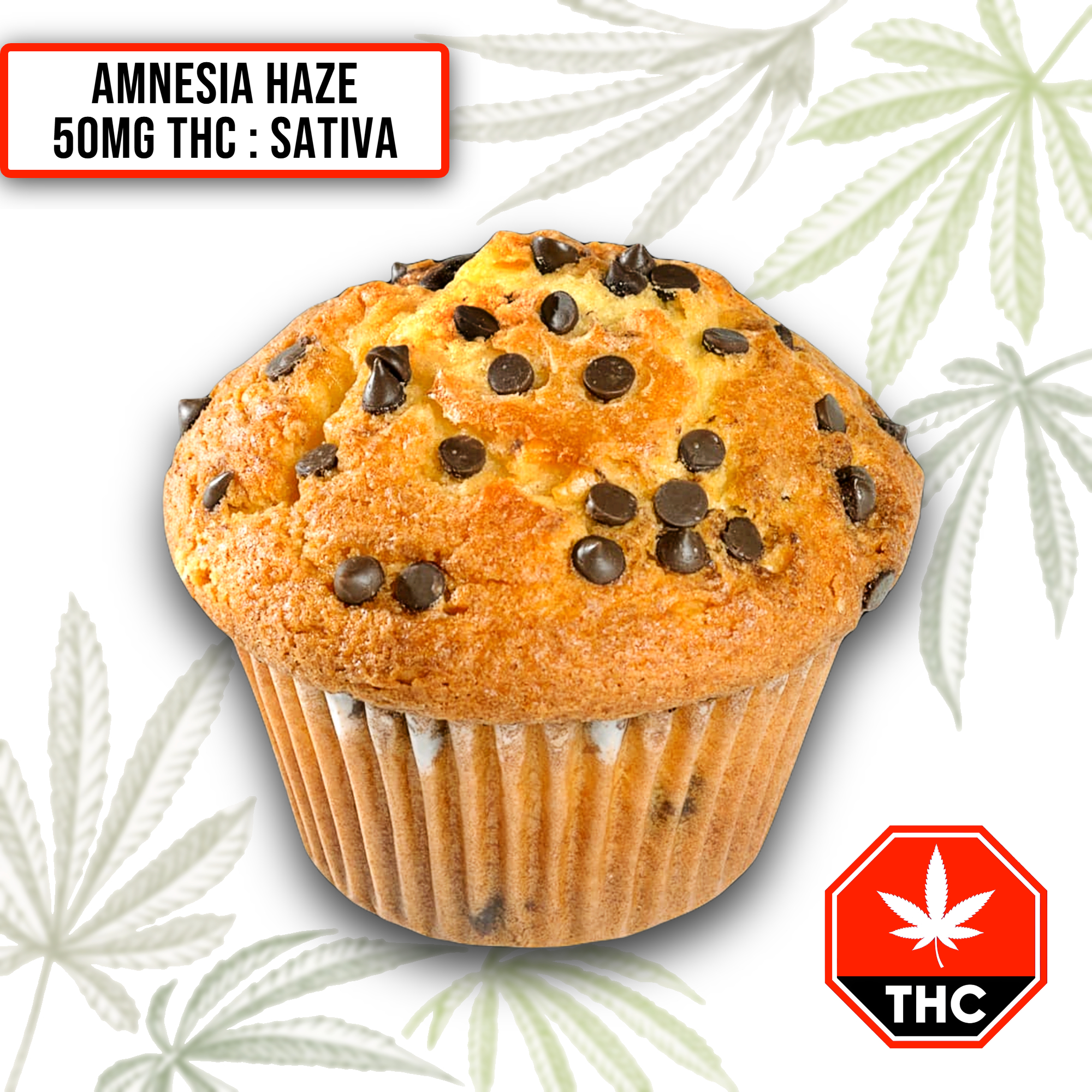 Amnesia Sativa Cannabis Muffin (50Mg THC)