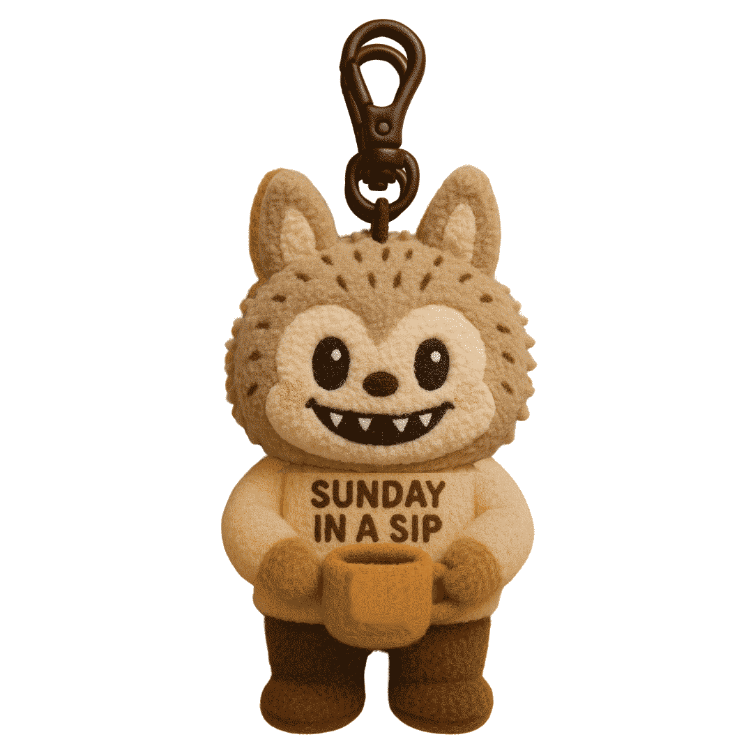 Sippa™ – “Sunday in a Sip” Collectable Plush Keychain