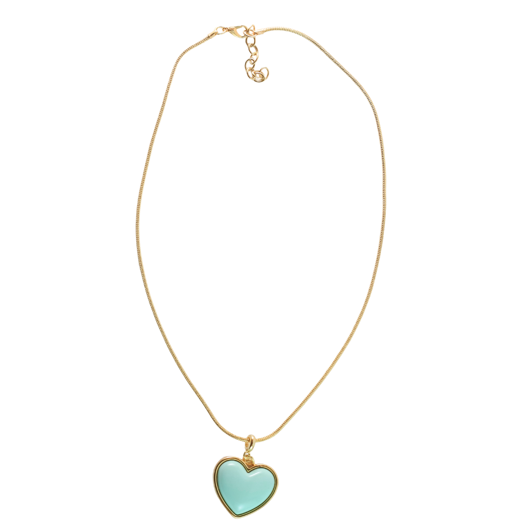 Colar coração verde