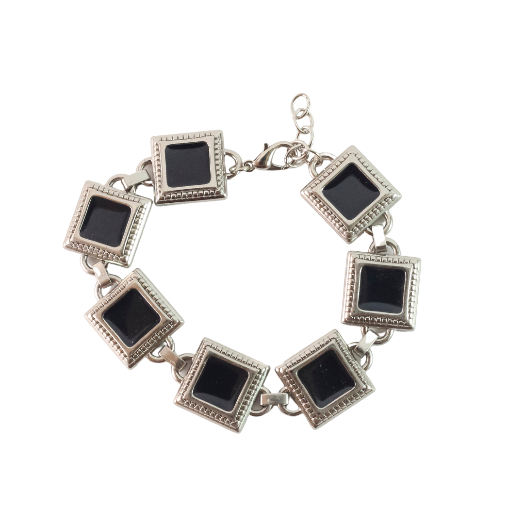 Pulseira quadrados pretos